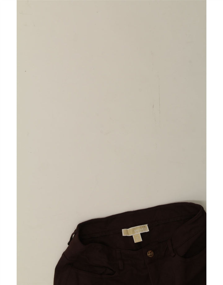 MICHAEL KORS Womens Slim Casual Trousers Medium W30 L28 Brown Viscose Vintage Michael Kors and Second-Hand Michael Kors from Messina Hembry 