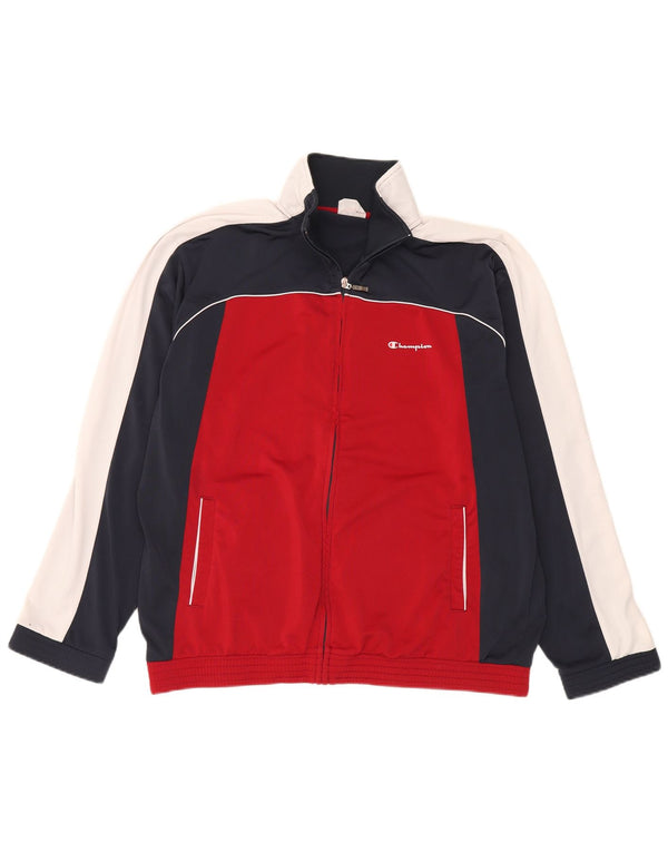 Champion Veste de survêtement pour homme XL Rouge Colorblock Polyester Sports