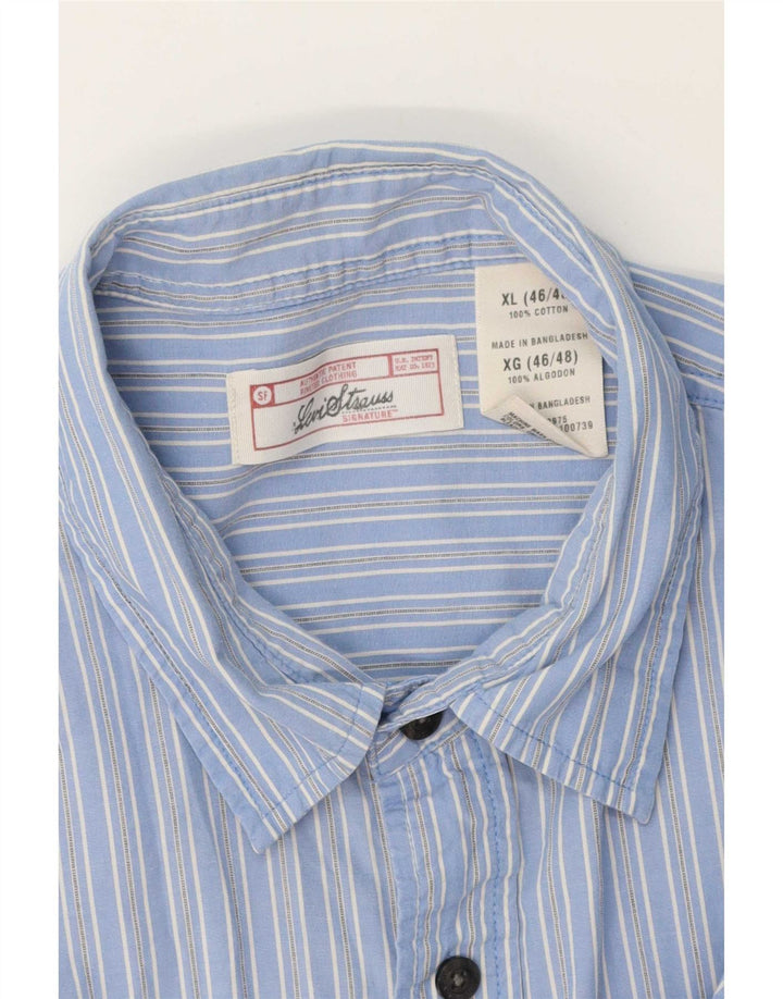 Levi's Chemise XL Bleu Rayé Coton Homme