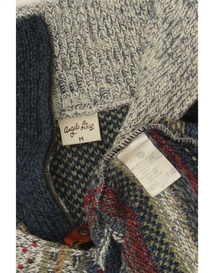 Angelo Litrico Pull Col Zippé Homme Rayé Multicolore Moyen
