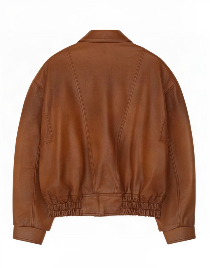 veste motard en cuir homme vintage UK 38 Brun moyen