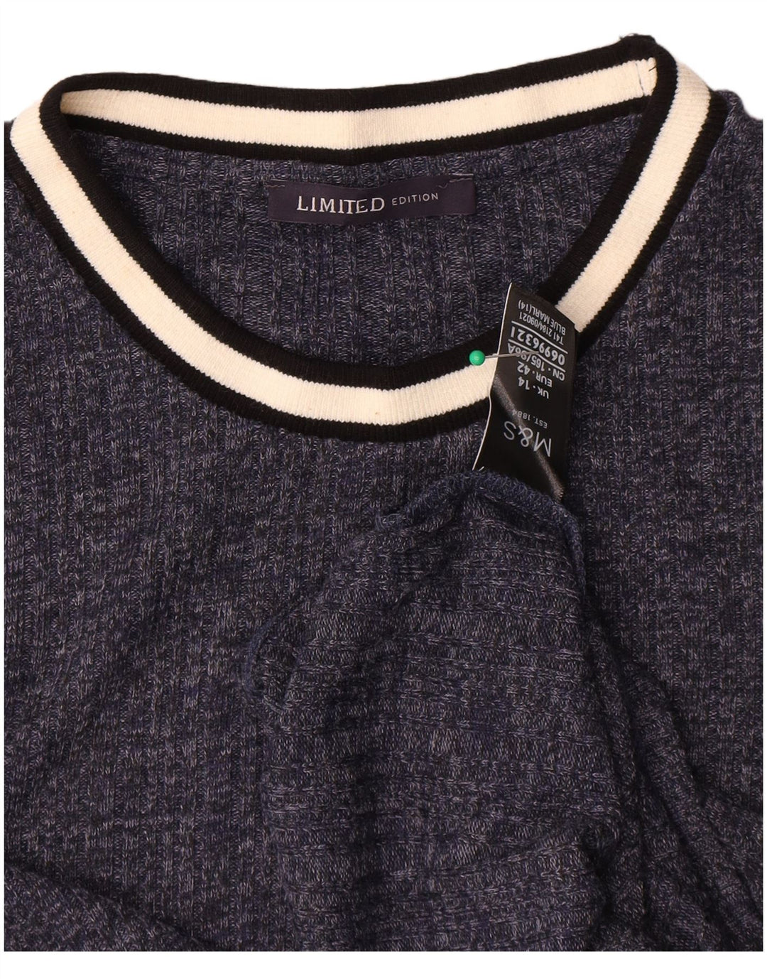Marks & Spencer T-shirt pour femme UK 14 Bleu marine moyen moucheté