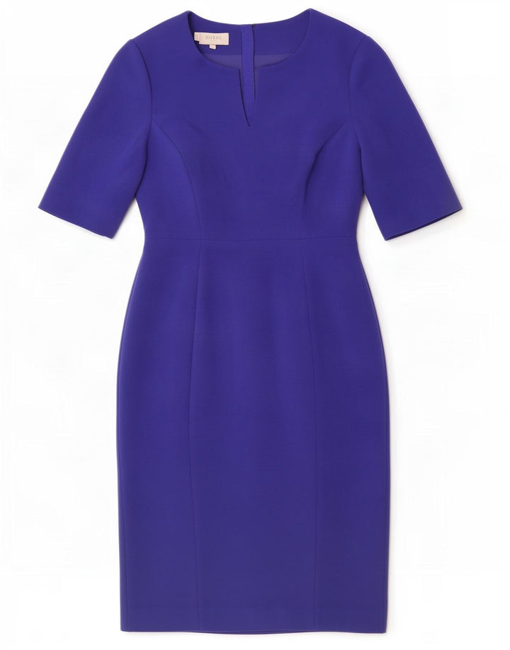 Hobbs Robe fourreau pour femme UK 10 Petit Bleu Polyester