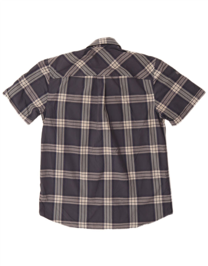 Rohan Chemise à Manches Courtes Homme Petit Carreau Bleu Polyamide