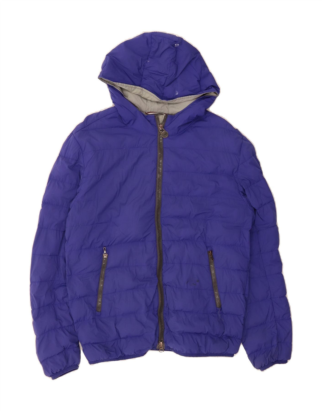 COLMAR Womens Hooded Padded Jacket IT 52 2XL Blue Polyamide Vintage Colmar and Second-Hand Colmar from Messina Hembry 