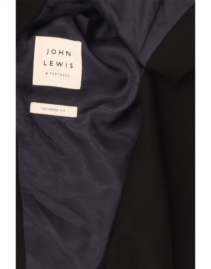 John Lewis Veste blazer à 2 boutons pour homme Coupe ajustée UK 44 2XL Laine noire