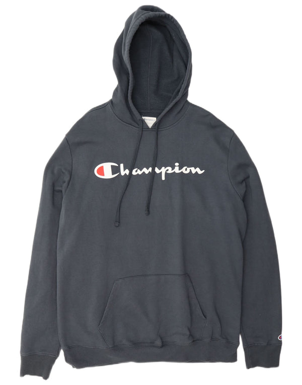 Champion Pull à capuche coupe classique XL en coton bleu marine pour homme