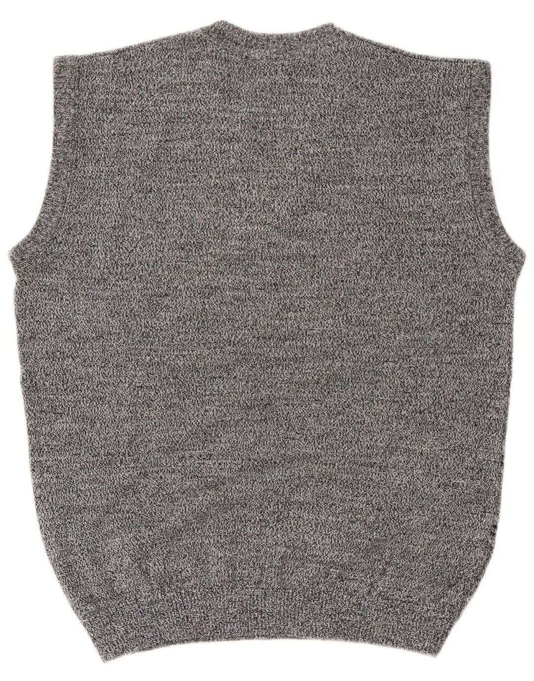 vintage Mens Vest Débardeur Gris Moyen Rayé