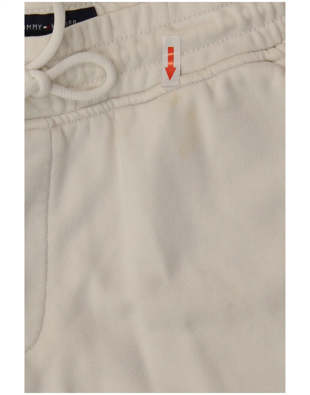 TOMMY HILFIGER Short de Sport Graphique Homme Blanc Moyen Coton