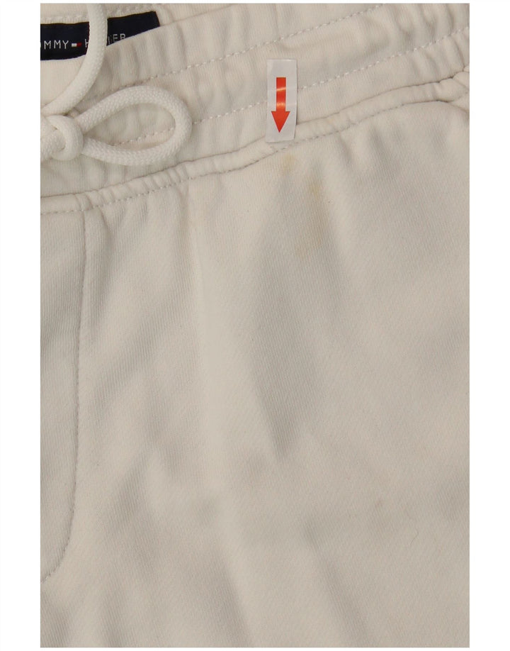 TOMMY HILFIGER Short de Sport Graphique Homme Blanc Moyen Coton