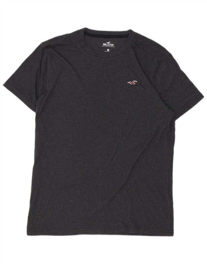 HOLLISTER T-Shirt Top Small Gris Coton Homme