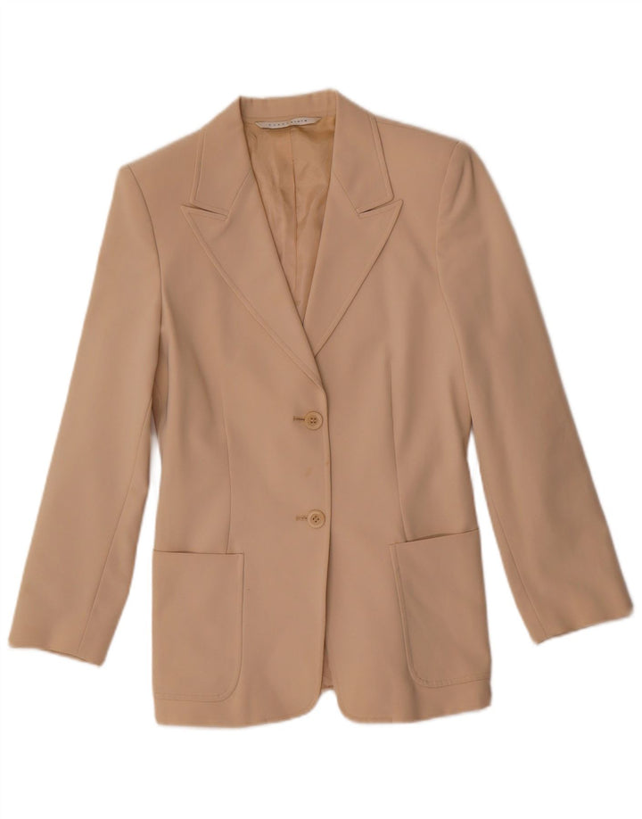 Penny Black Veste blazer à 2 boutons pour femme UK 6 XS Beige Polyester