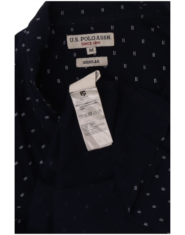 U.S. Polo Assn. Chemise Regular Fit Coton Bleu Marine Moyen À Pois