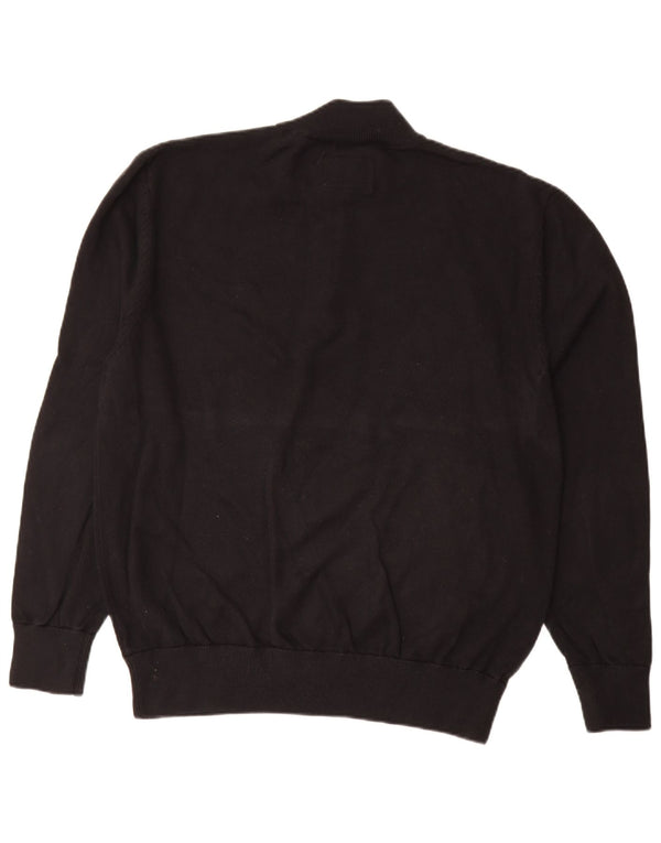 Jack Wills Pull col zippé pour homme XL en coton noir