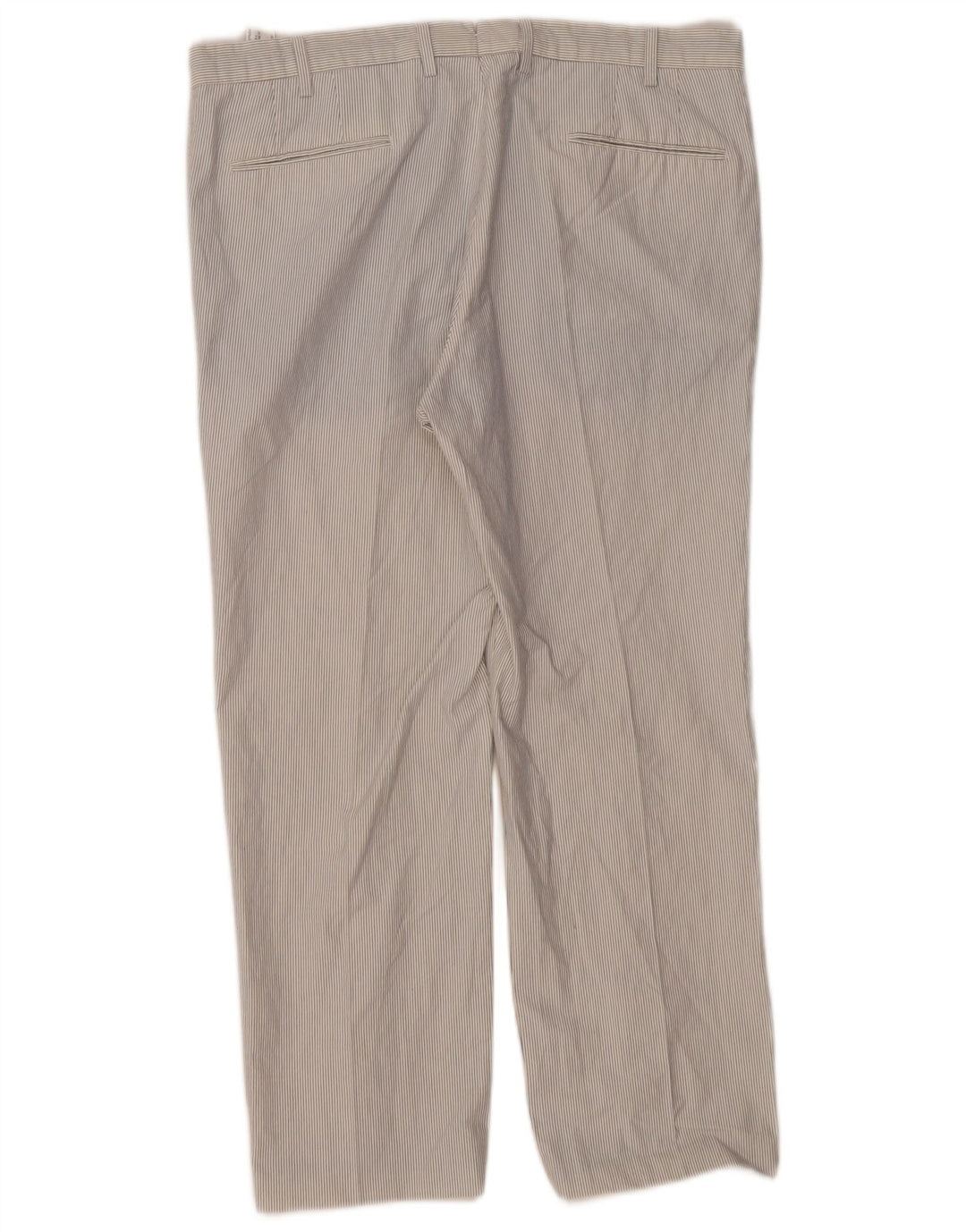 MASSIMO DUTTI Pantalon de costume droit pour homme EU 46 XL W36 L27 Blanc rayé