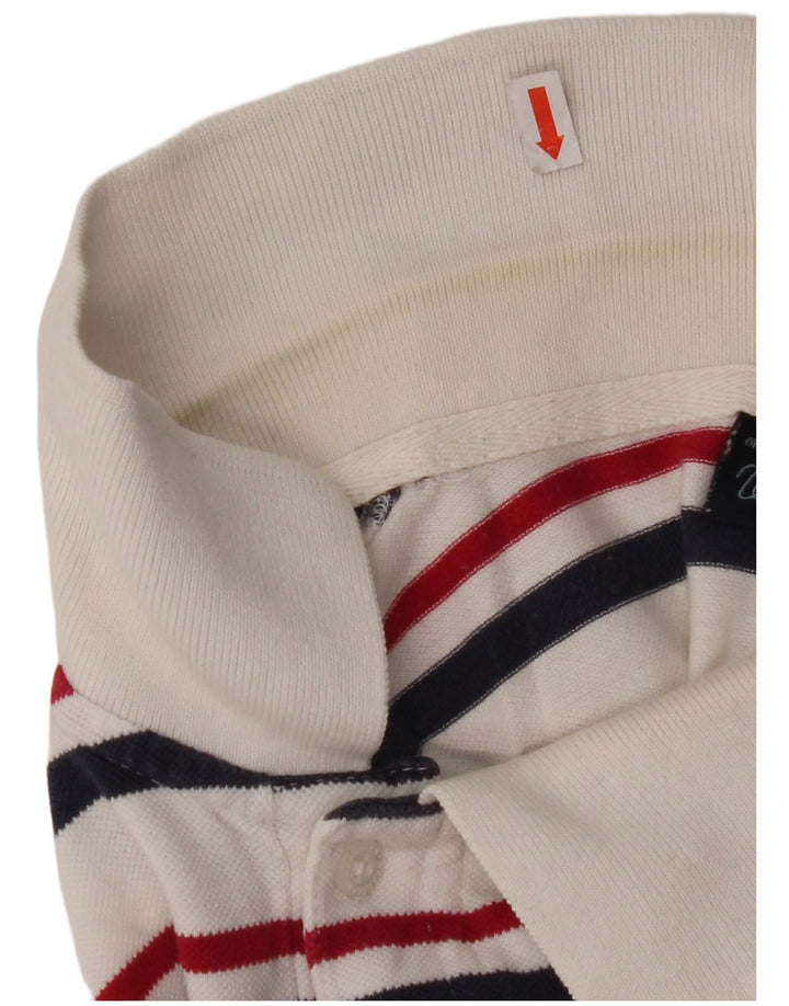 WRANGLER Polo Homme 2XL Blanc Rayé Coton