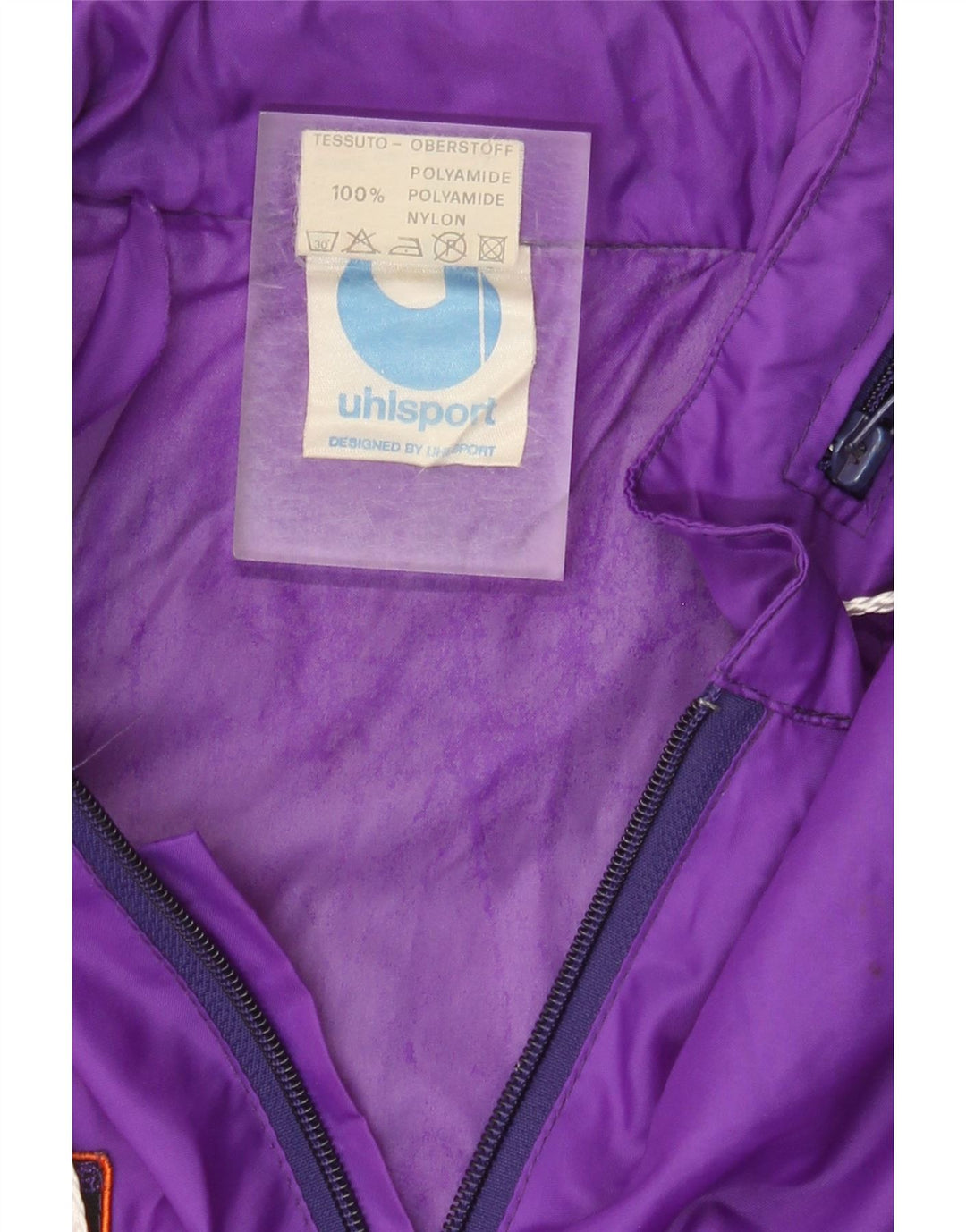 Uhlsport Veste de pluie graphique pour homme UK 40 Large Violet Colourblock Polyamide