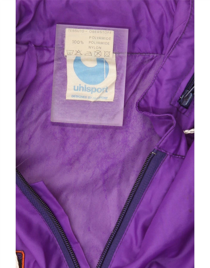Uhlsport Veste de pluie graphique pour homme UK 40 Large Violet Colourblock Polyamide