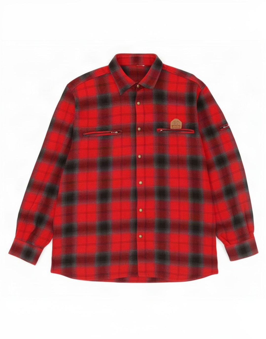 Chemise en flanelle homme vintage grand chèque rouge