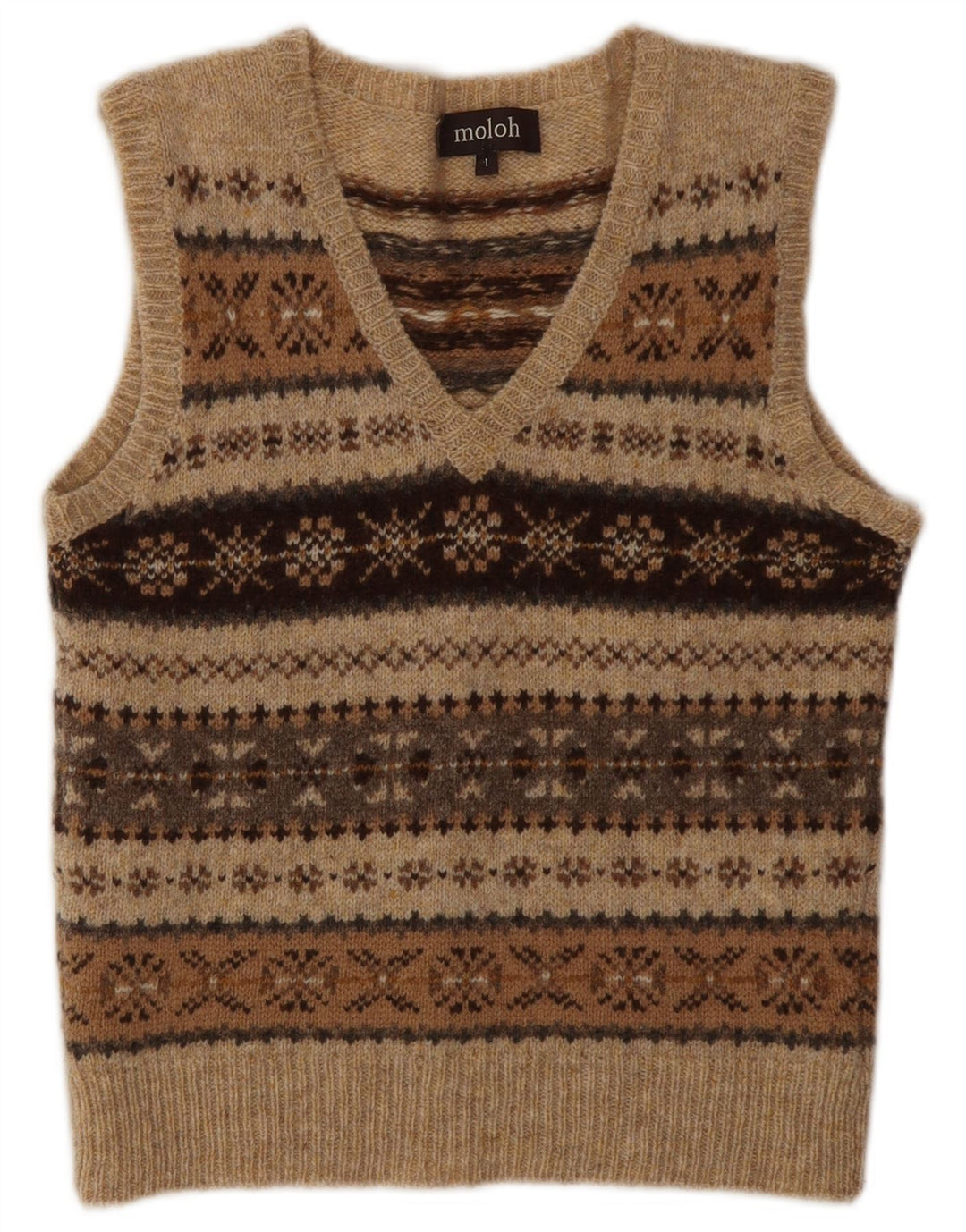 MOLOH Débardeur pour femme Taille 1 Petit Marron Fair Isle Wool Classic