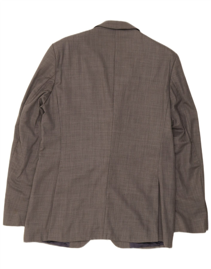 Zara Veste Blazer 2 Boutons Homme EU 52 Grande Laine Grise