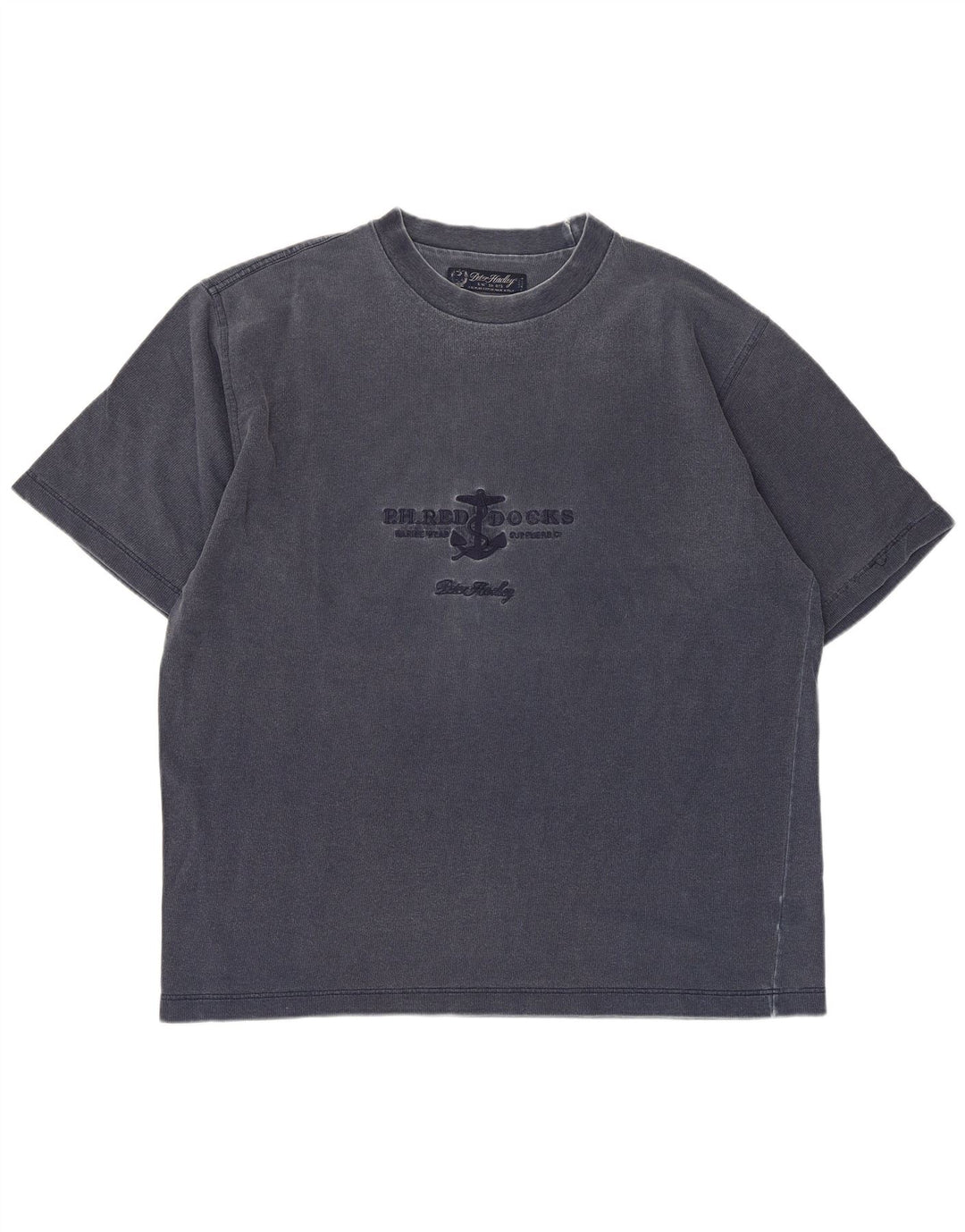 Peter Hadley T-Shirt Graphique Homme Top XL Bleu Marine Coton