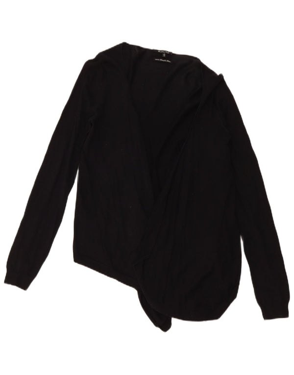 Massimo Dutti Pull cardigan ouvert pour femme UK 10 Petit coton noir