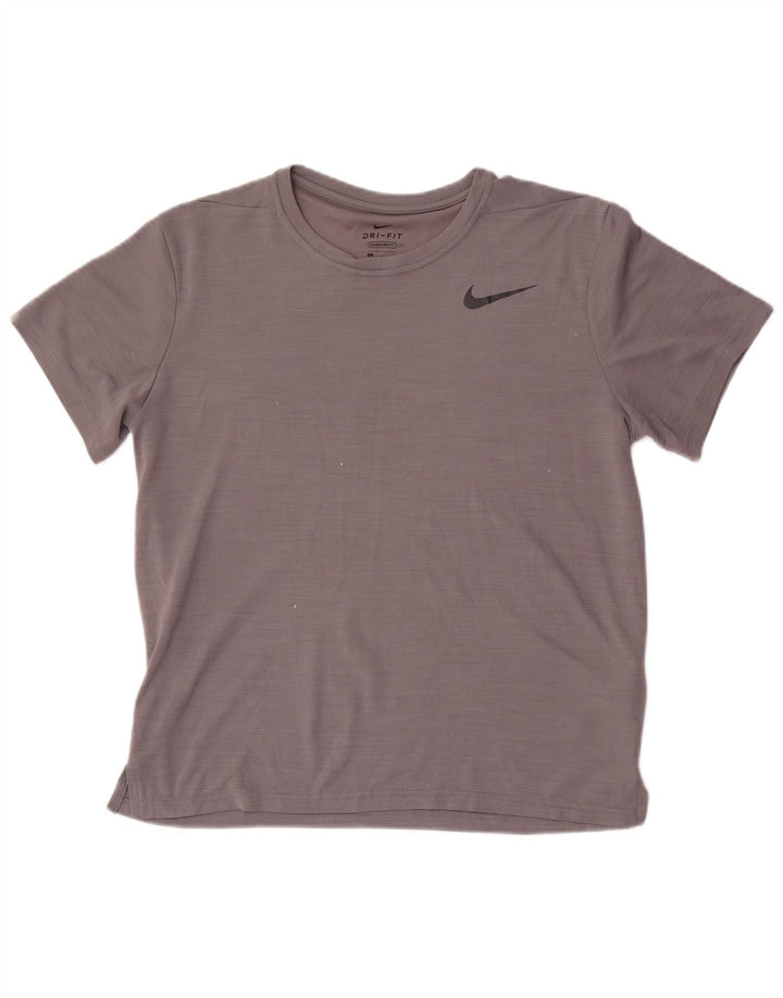 Nike Hommes Dri Fit Standard Fit T-Shirt Haut Gris Moyen Polyester