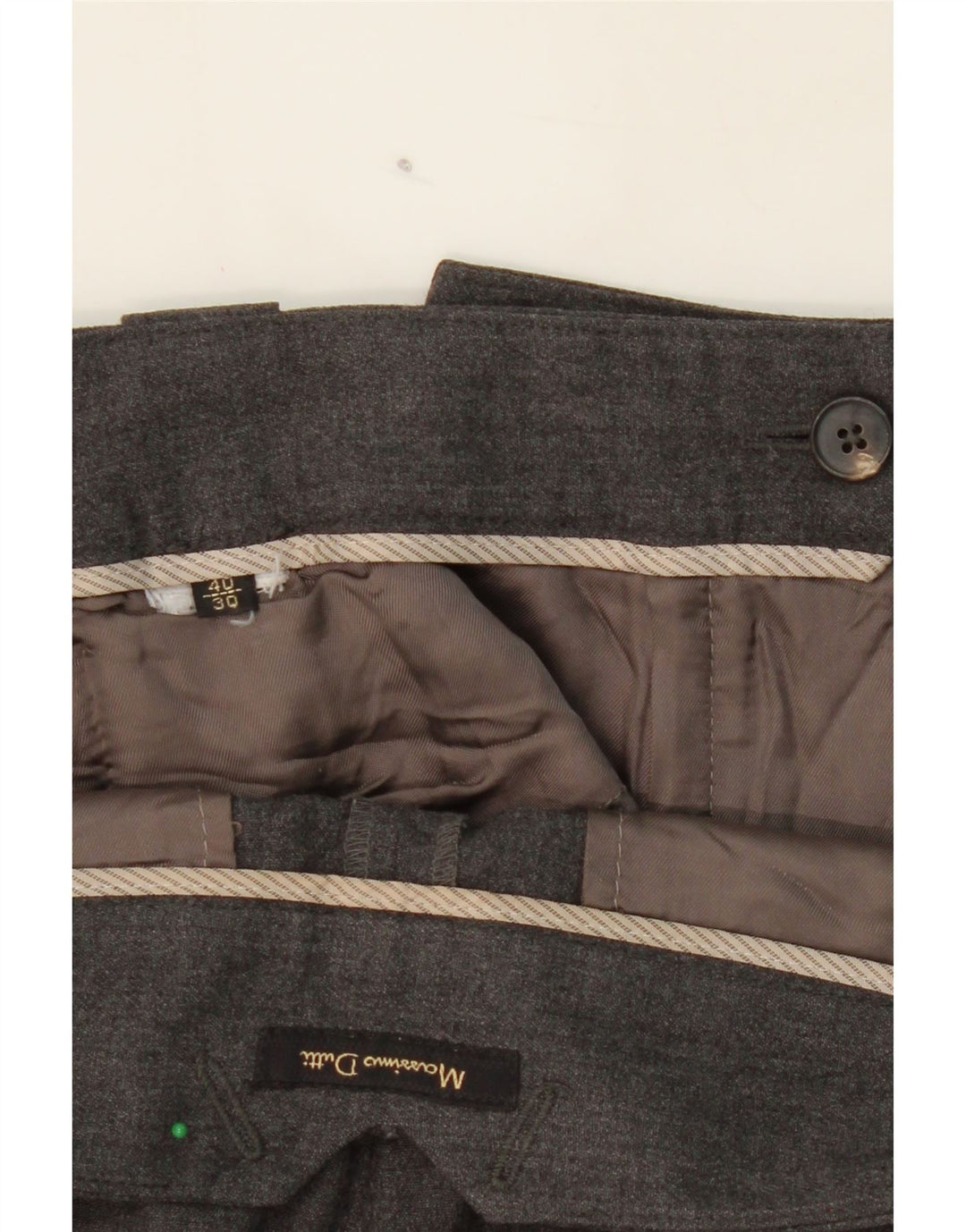 MASSIMO DUTTI Womens Slim Suit Trousers US 40 Medium W30 L28 Grey Vintage Massimo Dutti and Second-Hand Massimo Dutti from Messina Hembry 