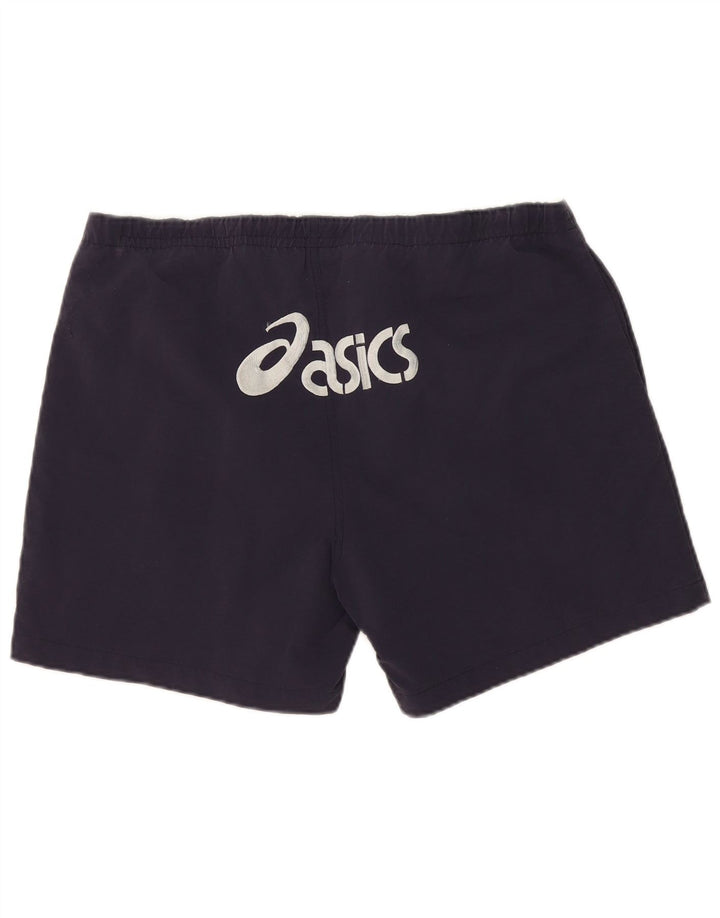 Asics Short de sport graphique pour homme 2XL Bleu marine