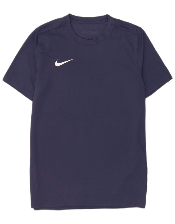 Nike Mens Dri Fit T-Shirt Top Large Navy Blue Polyester