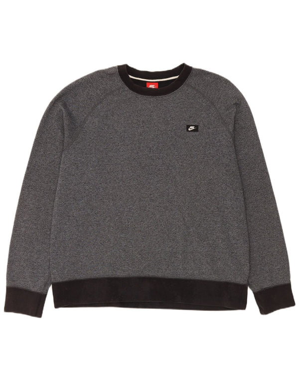 NIKE Sweat-shirt pour homme XL Gris Colorblock Coton