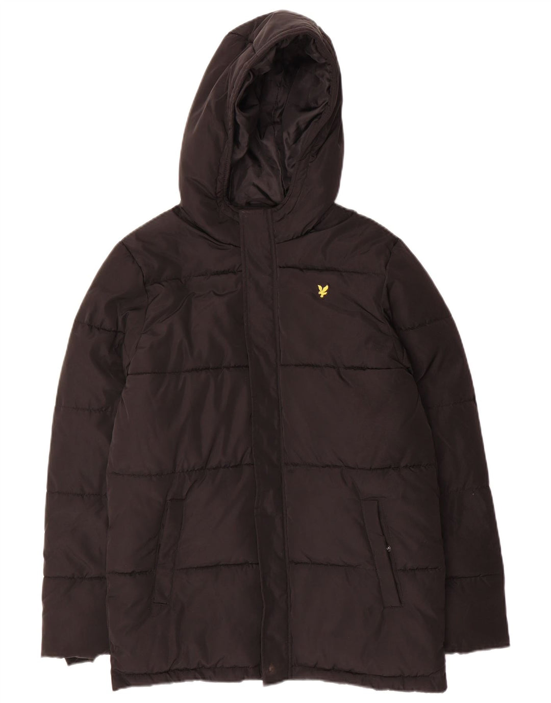 Lyle & Scott Veste matelassée à capuche garçon 12-13 ans Noir Polyester