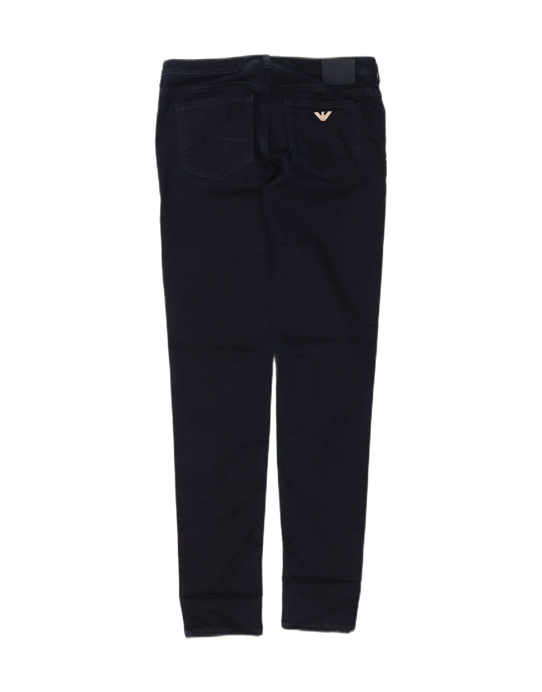ARMANI Womens Orchid Slim Jeans W27 L30 Navy Blue Polyester