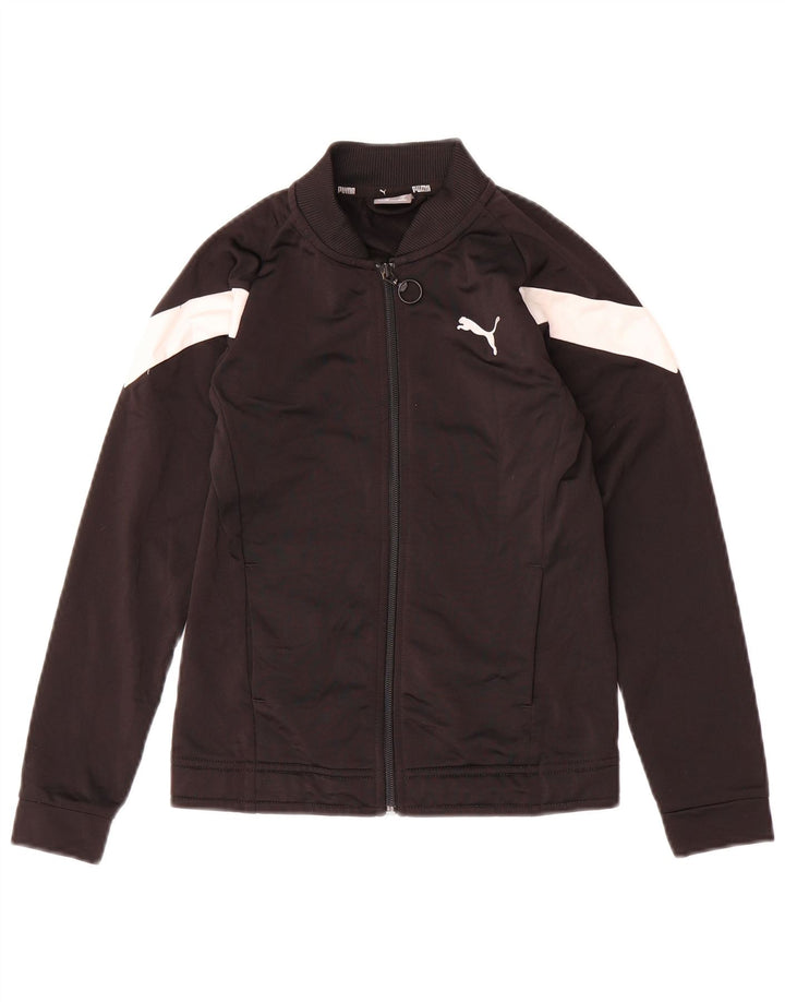 PUMA Veste de Survêtement Garçon 9-10 Ans Noir Colorblock Polyester