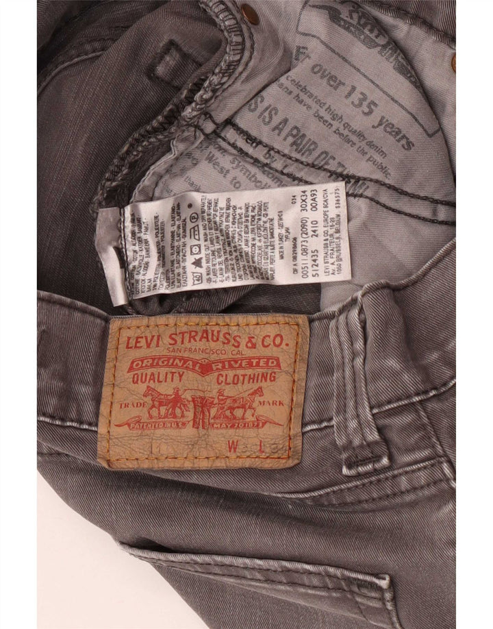 Levi's Jean Slim 511 Femme W30 L34 Gris Coton