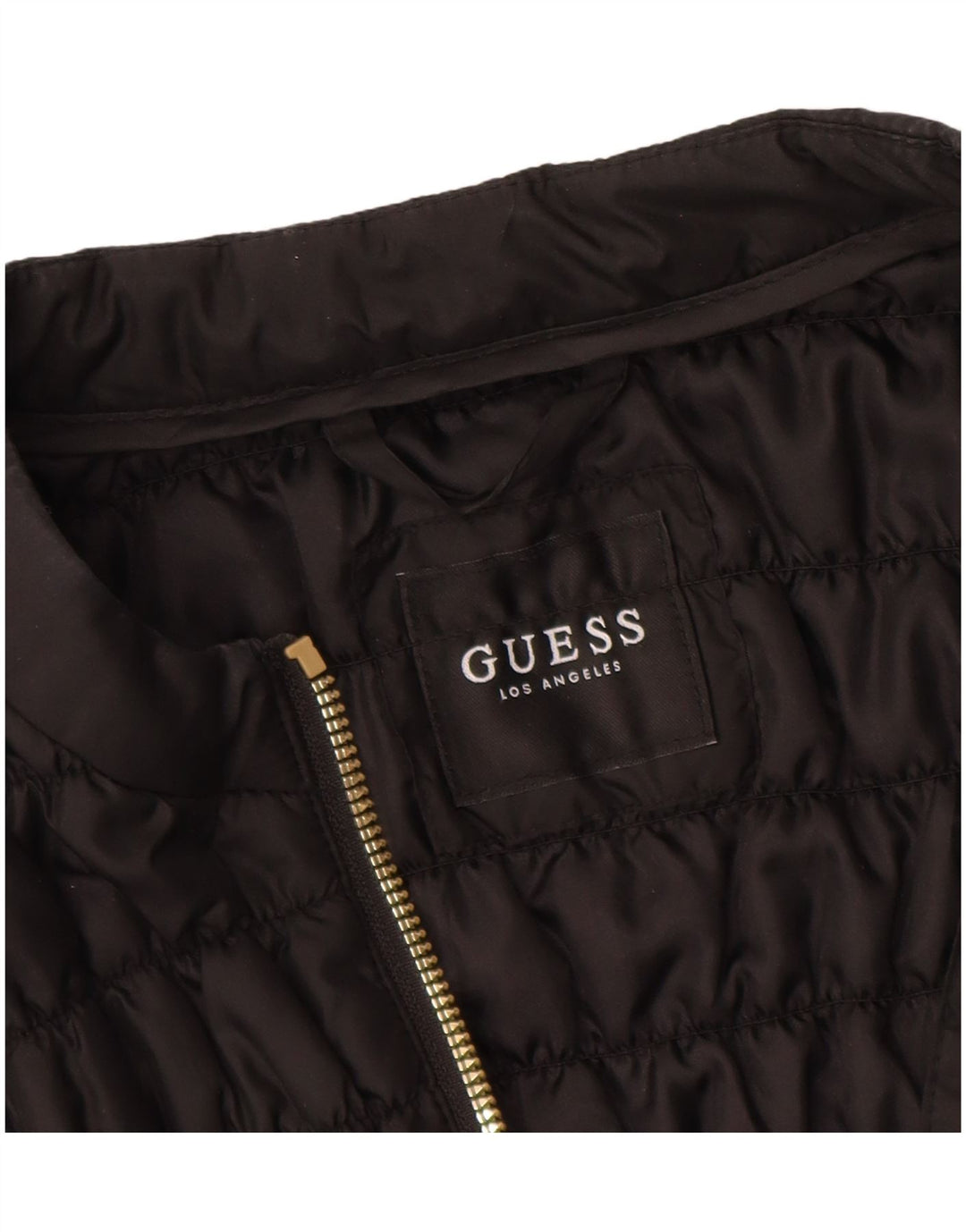 GUESS Veste matelassée pour femme UK 12 Medium Noir