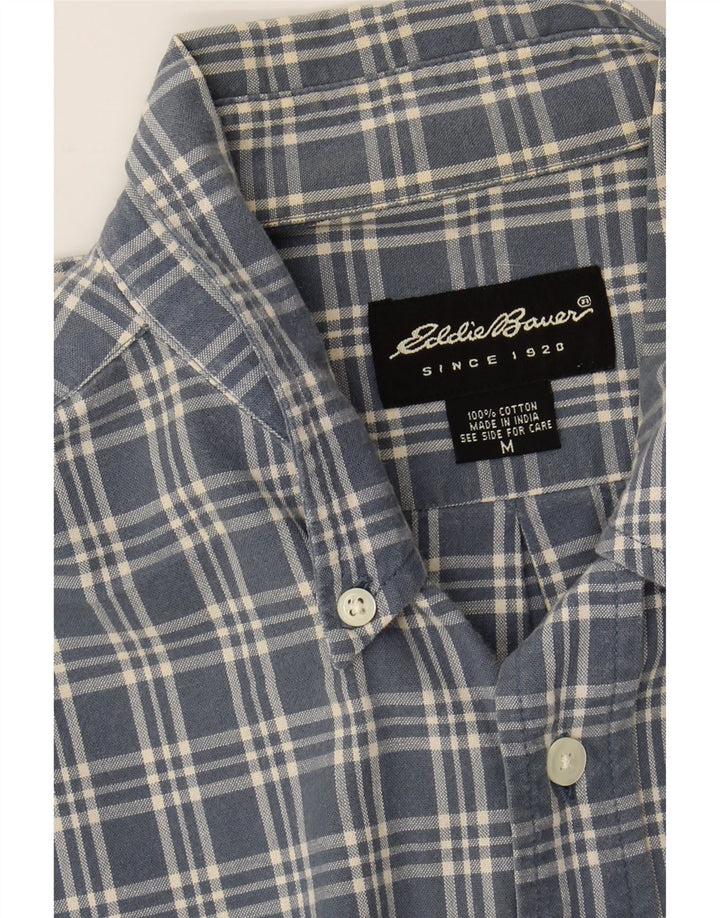 EDDIE BAUER Chemise Flanelle Homme Bleu Moyen Carreaux Coton