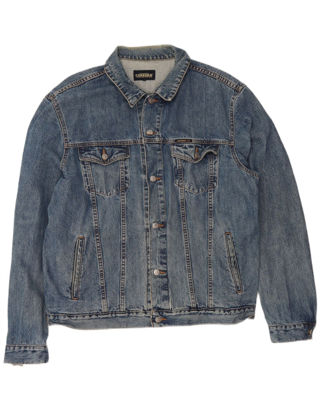 Carrera Veste en Jean Homme UK 44 2XL Bleu Coton