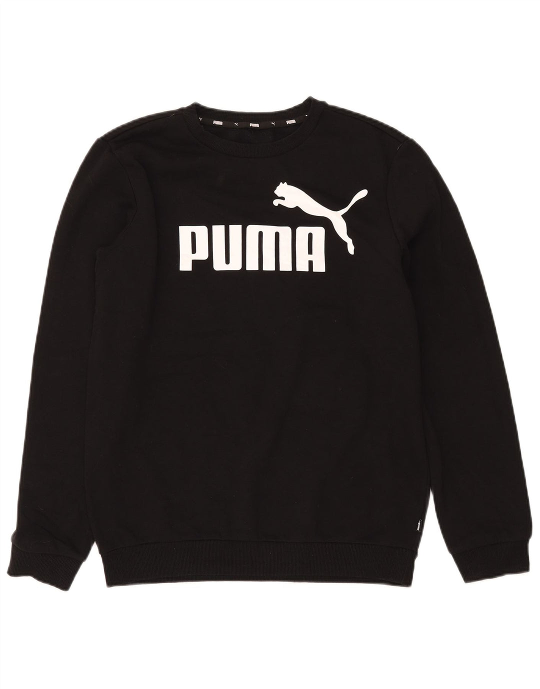 Puma Sweat-shirt graphique pour homme en coton noir Taille S