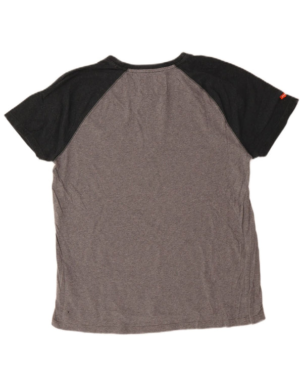 Superdry T-Shirt Homme Top 2XL Gris Colorblock Coton