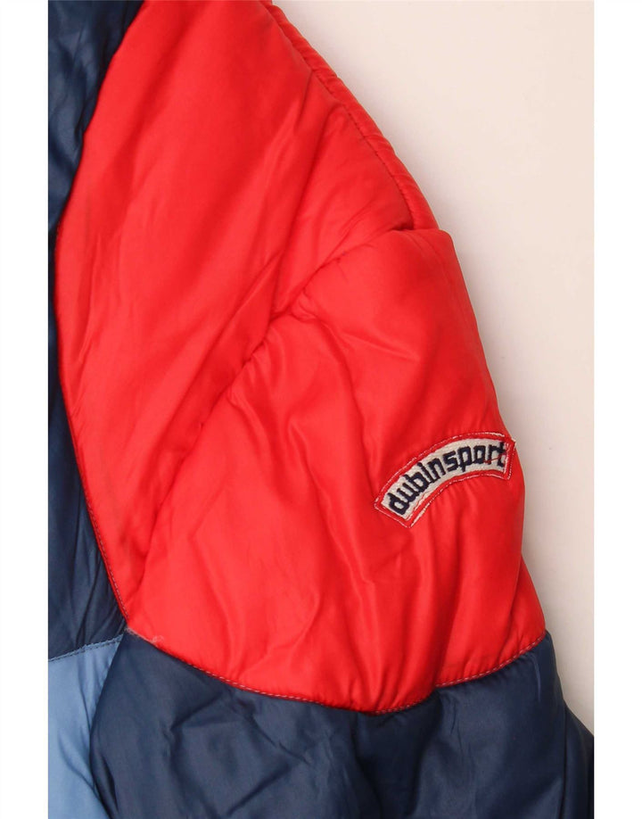 veste rembourrée vintage pour homme UK 38 Medium Blue Colourblock
