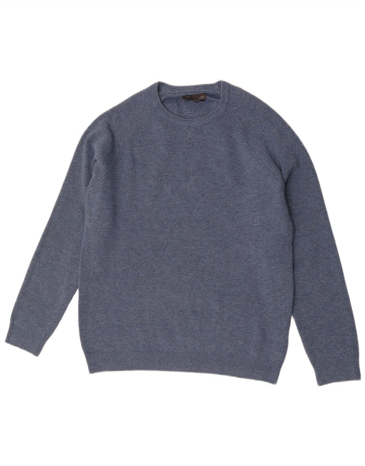 Marks & Spencer Pull à col rond pour homme en polyester bleu moyen