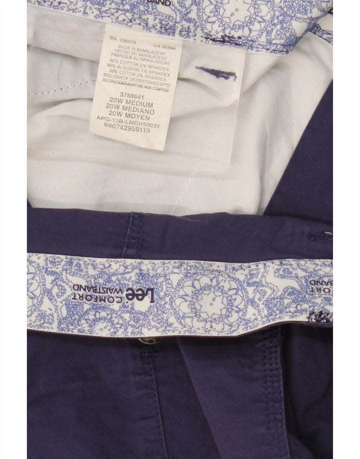 LEE Womens Cargo Shorts US 20 3XL W40 Navy Blue Cotton Vintage Lee and Second-Hand Lee from Messina Hembry 
