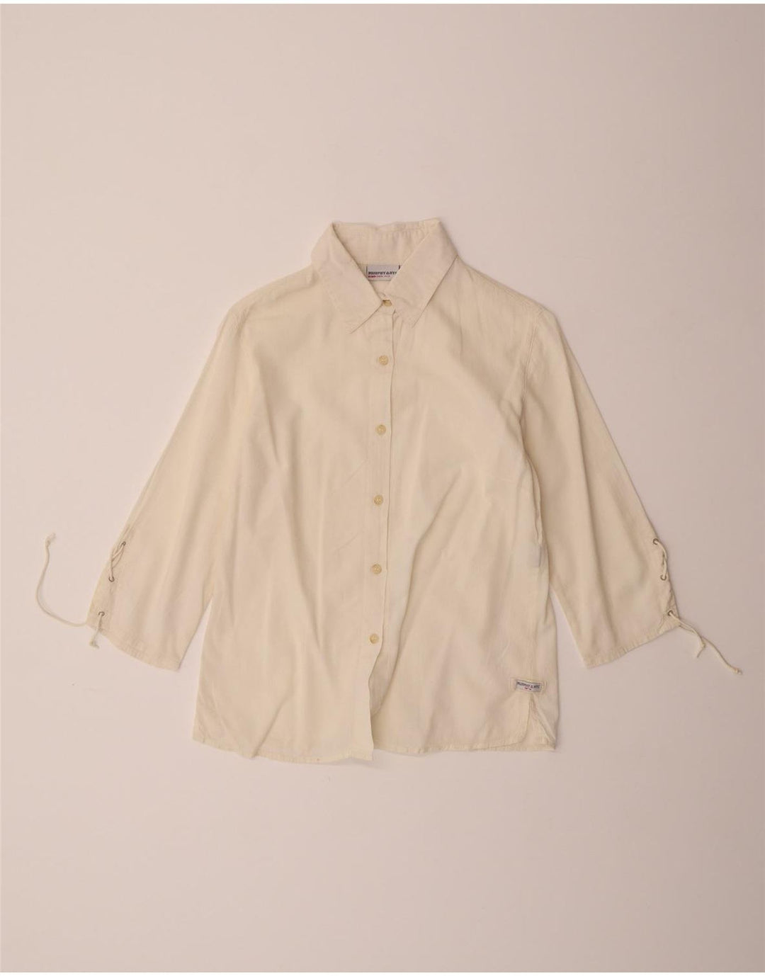 Murphy & Nye Chemise à manches 3/4 pour femme en coton blanc cassé moyen