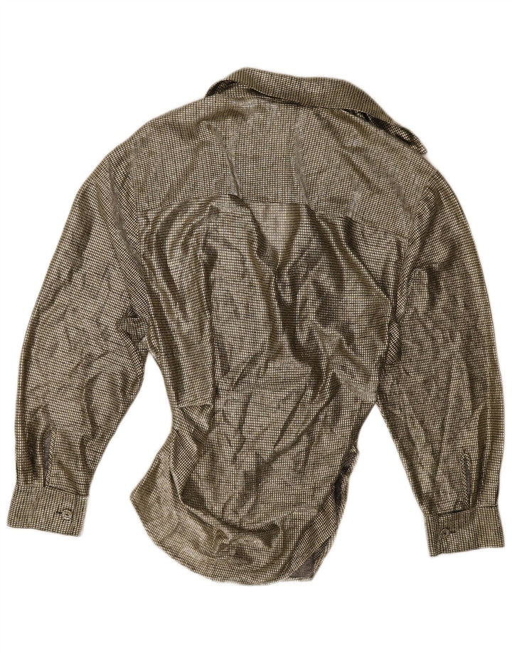 Zara Chemisier Femme Chemisier UK 14 Grand Vichy Doré