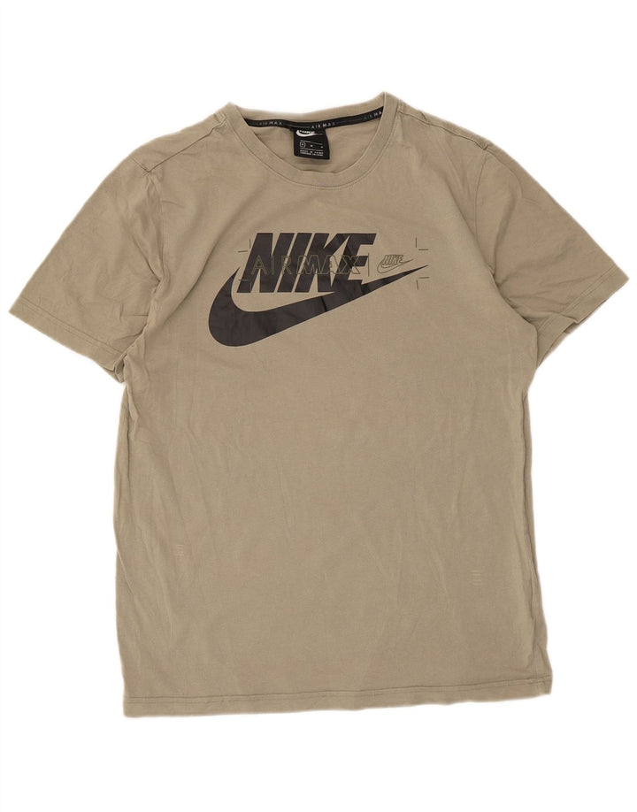 Nike T-shirt graphique pour homme en coton kaki moyen