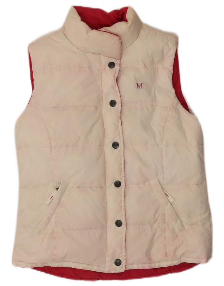 J. Crew Gilet rembourré réversible pour femme UK 12 Nylon rose moyen