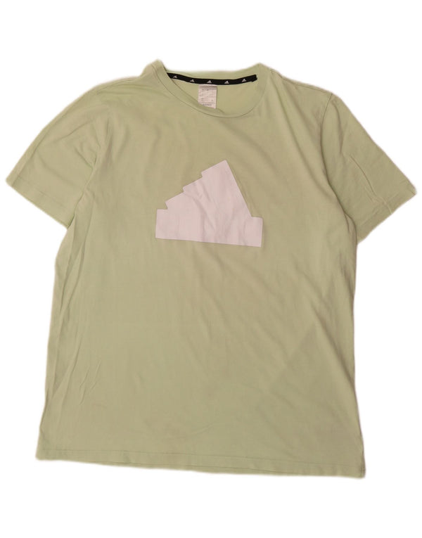 Adidas T-shirt graphique pour homme en coton vert grand
