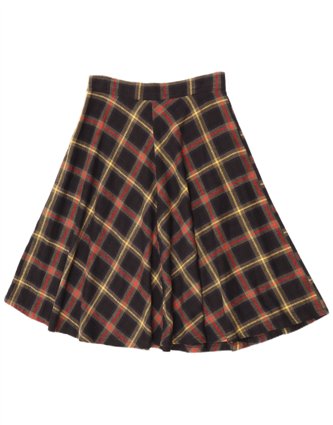 Pittarello Jupe trapèze pour femme Medium W30 en acrylique à carreaux noirs